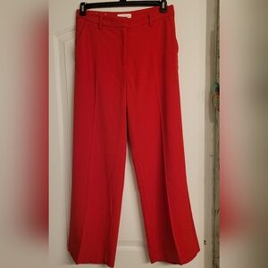 Gibson & Latimer Size 8Woven High Rise Pleated Front Wide Leg Trousers